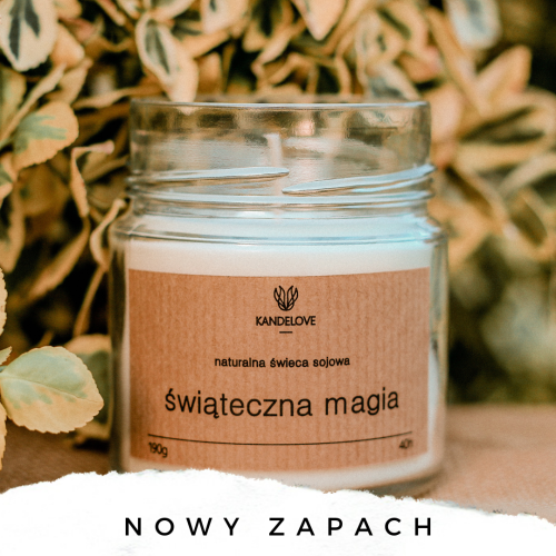 Świąteczna magia - świeca sojowa